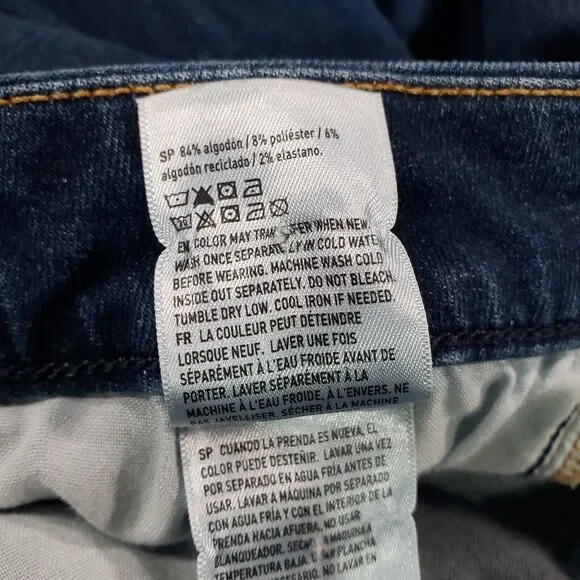 American Eagle WOMENS 14 LONG Curvy Hi Rise Jegging Blue Next Level Stretch - Picture 12 of 14